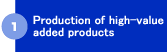Pruduction of high-value added products